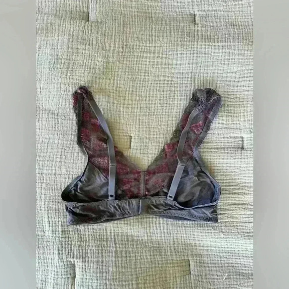 Cosabella Floral Lace Bralette in Purple Gray | Size XS | Micromodal Rayon - Picture 7 of 7